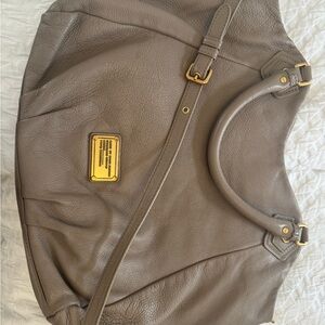 Marc by Marc Jacobs Classic Q Francesca Taupe Pebbled Leather Tote Hobo